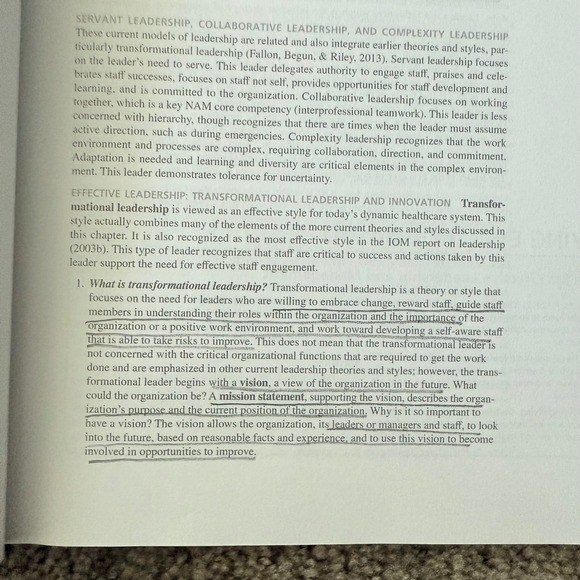 Chamberlain Txtbook Leadership Management for Nurses Core Competencies Finkelman - Picture 9 of 10